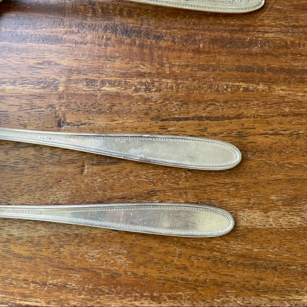 Antique 1921 Oneida Community Plate Grosvenor Teaspoons Set of 6 No Monogram